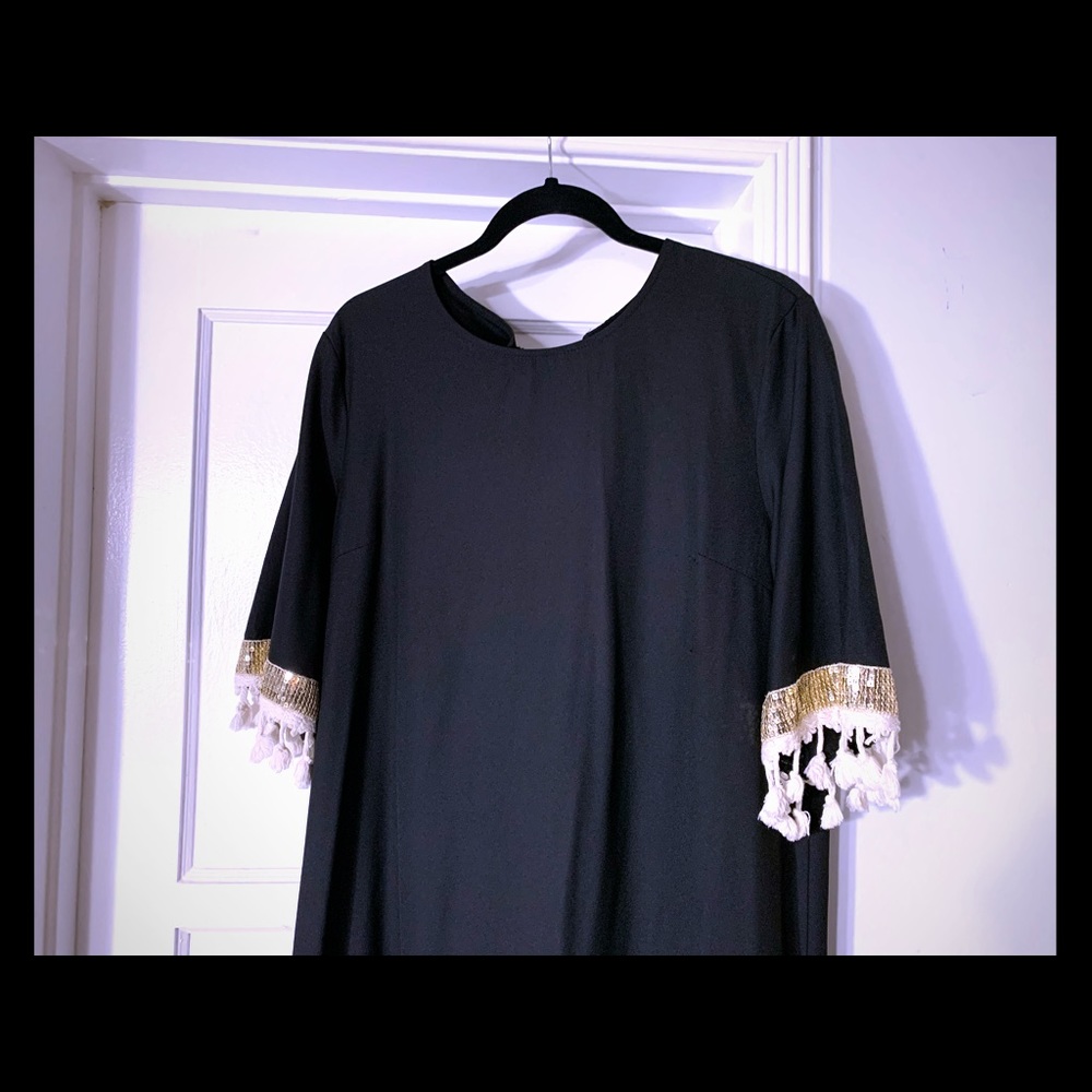 Black Fringed Dress